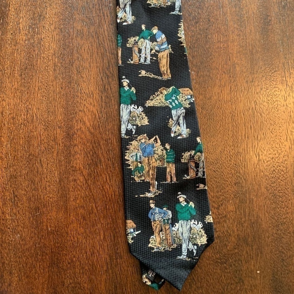 Stuart Hughes Golf Silk Tie Golf Players